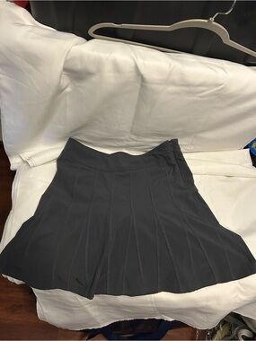 Athleta Dark Gray Pleated Skater Skirt